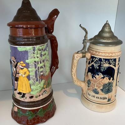 Lot of 3 Beer Steins 