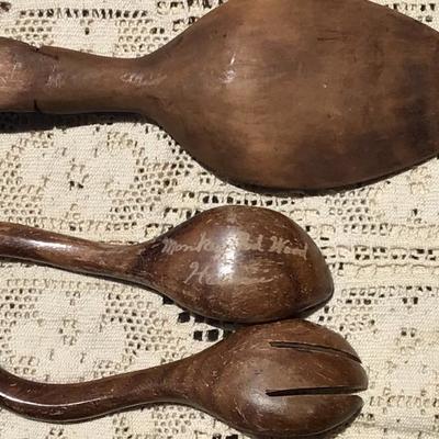 Lot of 6 vintage salad serving utensils