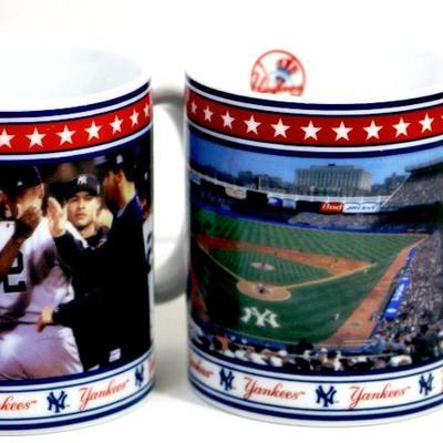 NY YANKEES Collector Mugs Set of 4 by Danbury Mint - Mint