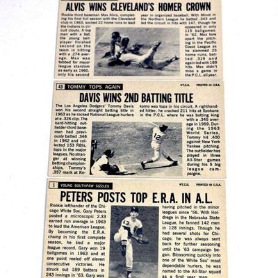 1964 TOPPS GIANTS BASEBALL CARDS SET - Max Alvis Tommy Davis Gary Peters
