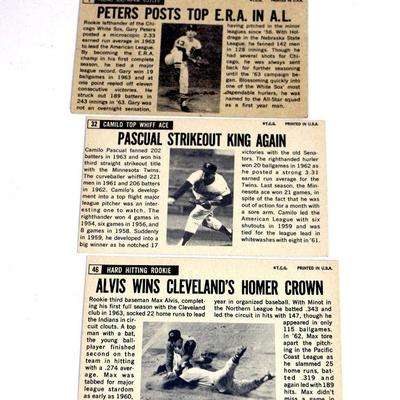 1964 TOPPS GIANTS BASEBALL CARDS SET - Camilo Pascual Gary Peters Max Alvis
