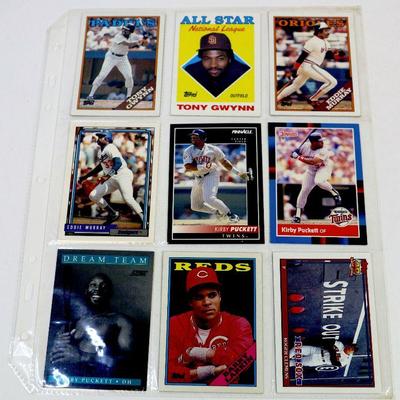 BASEBALL STARS CARDS SET Tony Gwynn Eddie Murray Kirby Puckett Barry Larkin