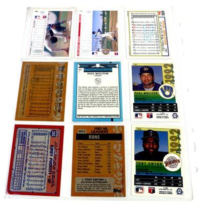 BASEBALL STARS CARDS SET Tony Gwynn Kirby Puckett Paul Molitor
