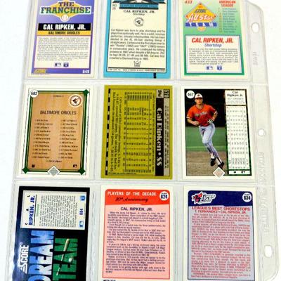 CAL RIPKEN JR. BASEBALL STARS CARDS SET of 9 HOF