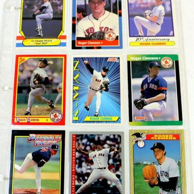 ROGER CLEMENS BASEBALL CARDS SET of 9 HOF