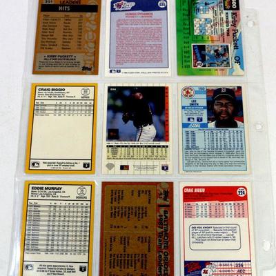 BASEBALL STARS CARDS SET - LEE SMITH Kirby Pucket Craig Biggio Eddie Murray MINT