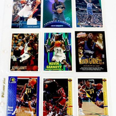 KEVIN GARNETT Reggie Miller BASKETBALL CARDS SET of 9 HOF - MINT