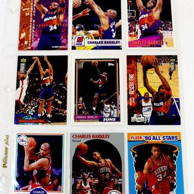 CHARLES BARKLEY BASKETBALL CARDS SET of 9 HOF - MINT