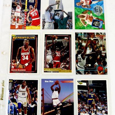 HAKEEM OLAJUWON Tim Hardaway BASKETBALL CARDS SET of 9 HOF - MINT