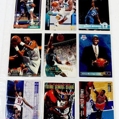 ALONZO MOURNING Scottie Pippen BASKETBALL CARDS SET of 9 HOF - MINT