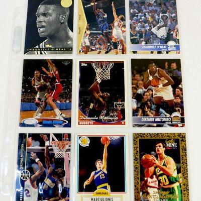 SHAQUILLE O'NEAL Dikembe Mutombo BASKETBALL CARDS SET of 9 HOF - MINT