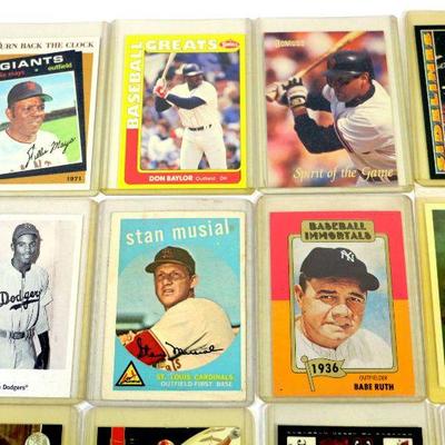 BABE RUTH STAN MUSIAL Willie Mays & More - BASEBALL CARDS SET of 15 HOF