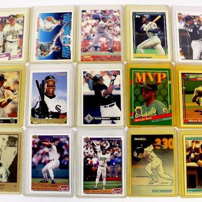 BO Jackson Nolan Ryan Frank Thomas Roger Clemens - BASEBALL CARDS SET of 15 HOF