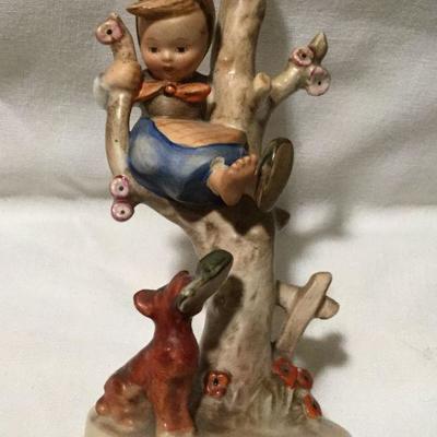 Vintage Hummel/Goebel 56/B Out of Danger girl in a tree w/ dog figurine 6"