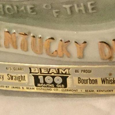 Vintage Jim Beam 1969 Kentucky Derby Decanter Bottle 95th 1st Winner 1875