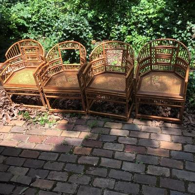Lot 8 - Four Thomasville Cane Bottom Chairs