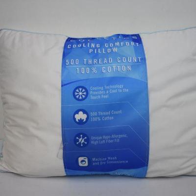 Cooletics Cooling Comfort Pillow, Standard - Warehouse DIrt