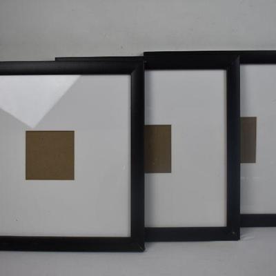 12x12 Black Picture Frame, 4x4, Set of 3 - Small Painting Chipping