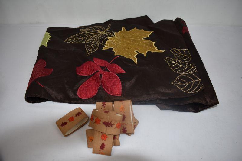 Fall Table Runner & Napkin Rings