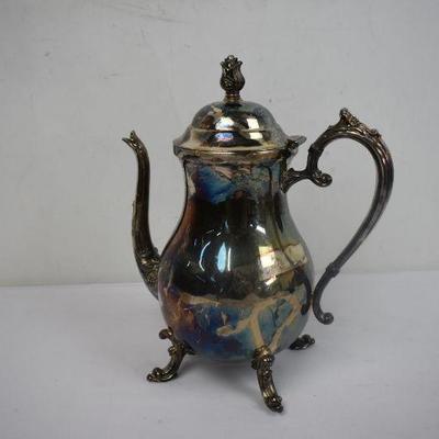 Vintage Silver Plated Coffee Pot - Missing Leg