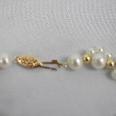 Pearl & 14K Gold Necklace 16
