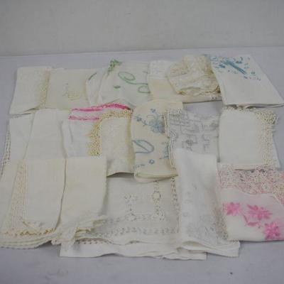 18 Vintage Handkerchiefs
