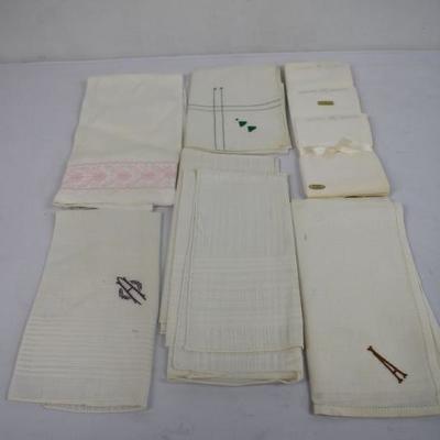 9 Vintage Handkerchiefs