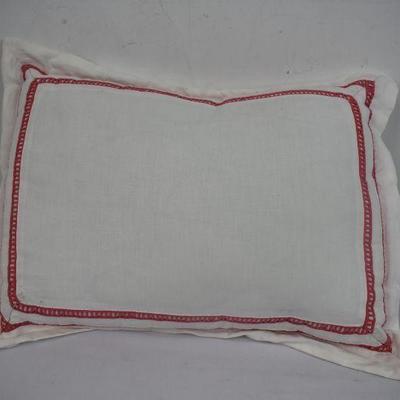 White/Red Decorative Pillow 16