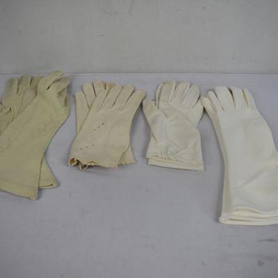 4 Pairs of Vintage Ladies Gloves