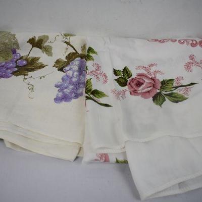 Vintage Grape Tablecloth & Flower Tablecloth