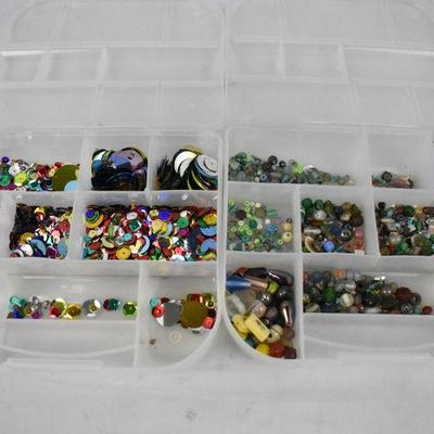 3 Craft Organizers with Beads & Sequins