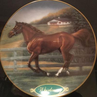 Framed Man o Way and WhirlAway Thorough  Breeds by Susan  Morton Danbury Collections both have Number A2325 Mint