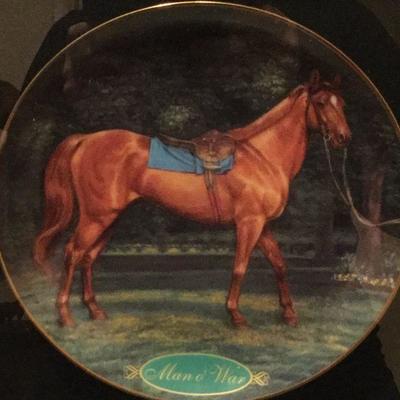 Framed Man o Way and WhirlAway Thorough  Breeds by Susan  Morton Danbury Collections both have Number A2325 Mint