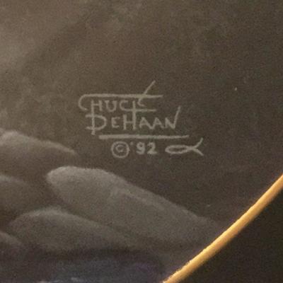 Framed Hamilton Unbridled Spirit Chuck Dehaan Surf Dancer and Moonlighe Majesty Horse Ltd Ed Plate