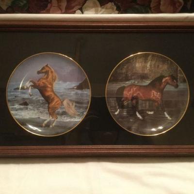 Framed Free Spirits Golden Dancer and Noble Wanderer Horse y Leslie Harrison  Ltd Ed Plate Number A743