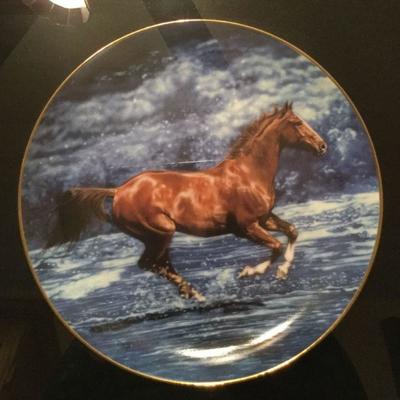 Danbury Mint Free Spirits WAVE RACER and  Graceful Voyager Horse Ltd Ed Framed both Numbered A43