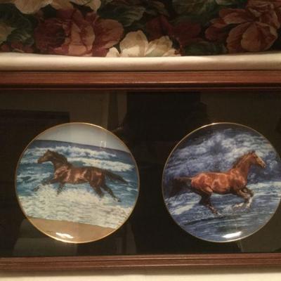 Danbury Mint Free Spirits WAVE RACER and  Graceful Voyager Horse Ltd Ed Framed both Numbered A43