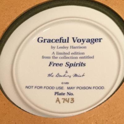 Danbury Mint Free Spirits WAVE RACER and  Graceful Voyager Horse Ltd Ed Framed both Numbered A43