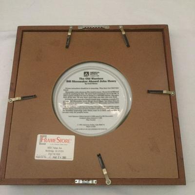 Framed Fred Stone The Old Warriors Bill Shoemaker Aboard John Henry Horse Plate framed