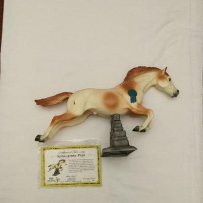 Breyer~#375~Vintage Collectors Club~Jumping Horse~Kiowa~Only 500 Made~W COA and STand
