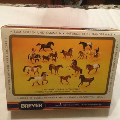 Lot of 2 Breyer Horses, Gold Metallic Pacer and Aqha Series