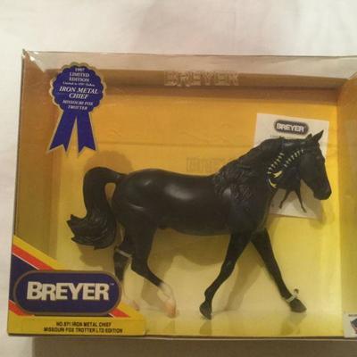 Traditional Breyer Iron Metal Chief Black Foxtrotter Horse #971 Pre-Owned