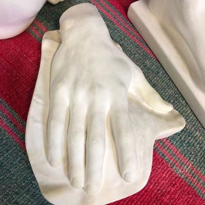 Lot #02 Life Size Cast of Face, Hand & Feet