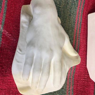 Lot #02 Life Size Cast of Face, Hand & Feet
