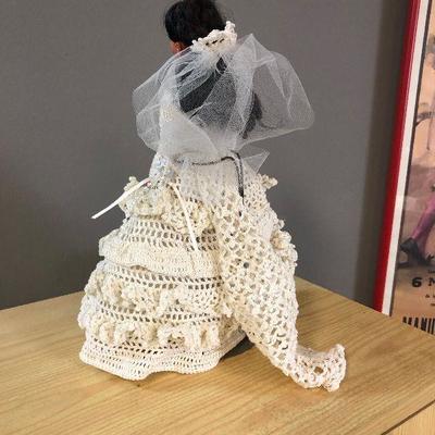 Lot #13 Barbie with Crochet wedding dress 