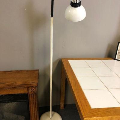 Lot #28 White Adjustable head floor LAMP