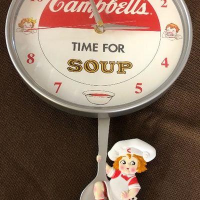 Lot #54 Campbell soup Clock