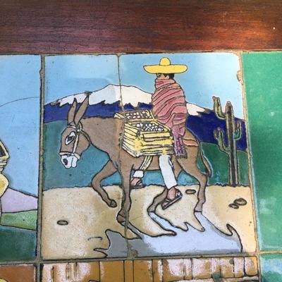 Lot 36 - Mexican Tile Top Table