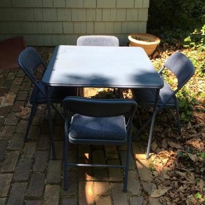Lot 38 - Card Table & Chairs