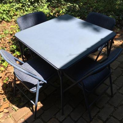 Lot 38 - Card Table & Chairs